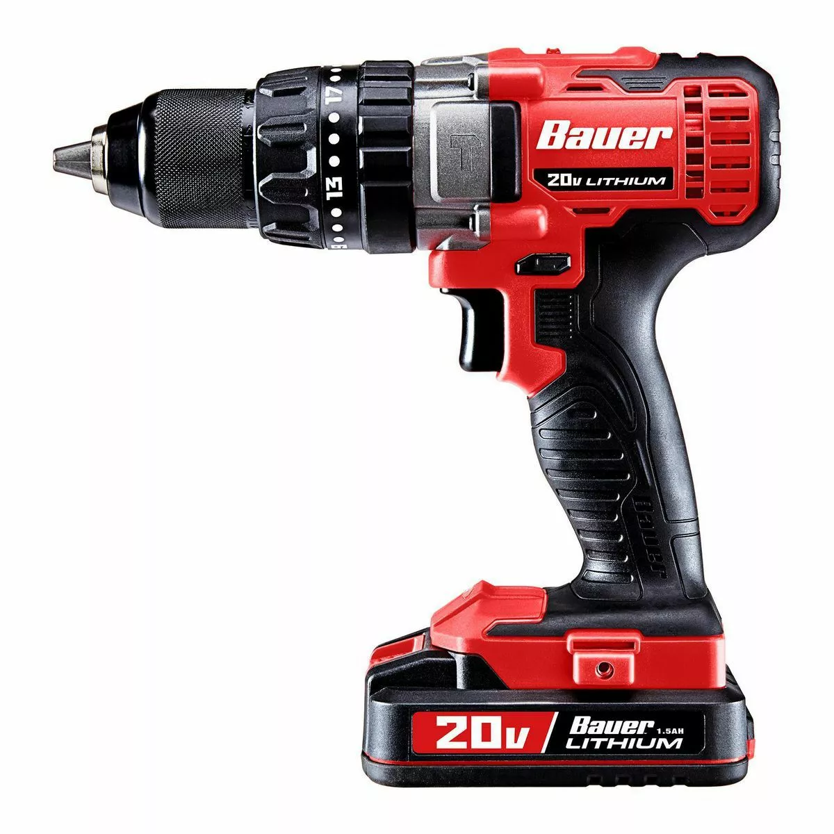 BAUER 20V Cordless 1/2 in. Variable Speed Hammer Drill/Driver Kit 4 BAUER 20V Cordless 1/2 in. Variable Speed Hammer Drill/Driver Kit - Image 4