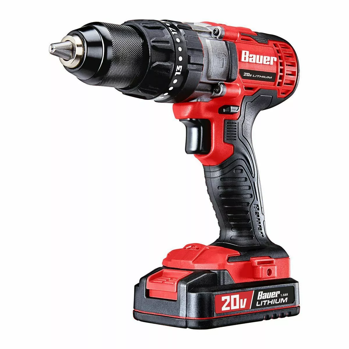 BAUER 20V Cordless 1/2 in. Variable Speed Hammer Drill/Driver Kit 5 BAUER 20V Cordless 1/2 in. Variable Speed Hammer Drill/Driver Kit - Image 5