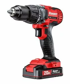 BAUER 20V Cordless 1/2 in. Drill/Driver Kit -Electrical Tools Shop 63531 W5