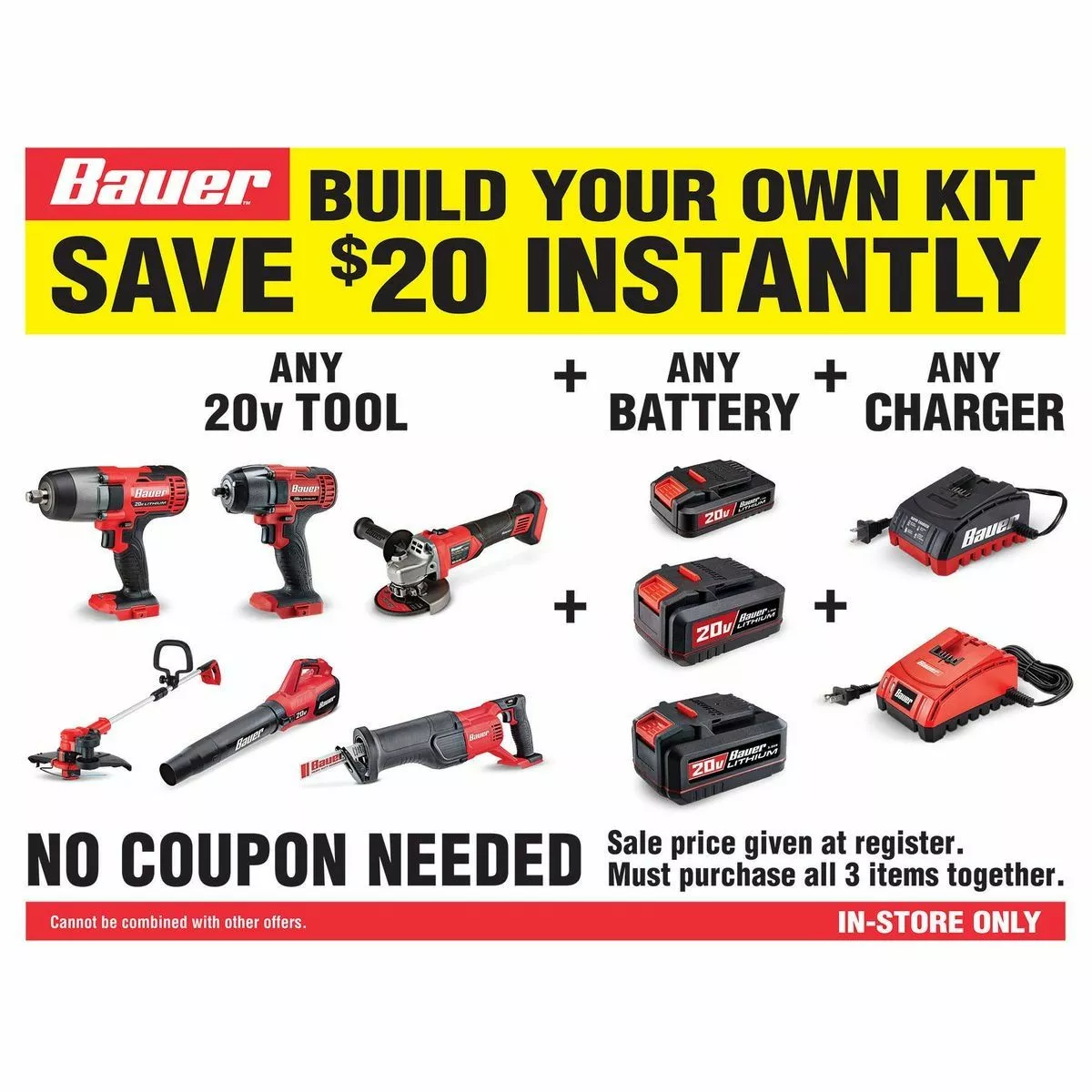 BAUER 20V Cordless 150/300 Lumen Compact Flashlight – Tool Only 3 BAUER 20V Cordless 150/300 Lumen Compact Flashlight – Tool Only - Image 3