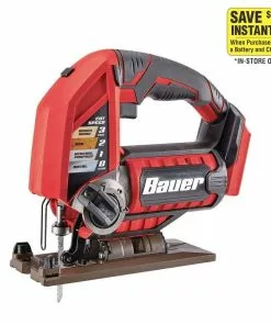 BAUER 20v Cordless Variable Speed Jig Saw - Tool Only -Electrical Tools Shop 63630 W21