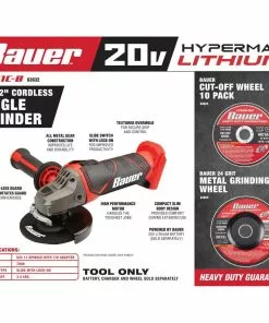 BAUER 20V Cordless 4-1/2 in. Slide Switch Angle Grinder - Tool Only -Electrical Tools Shop 63632 W1SS