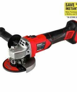 BAUER 20V Cordless 4-1/2 in. Slide Switch Angle Grinder - Tool Only -Electrical Tools Shop 63632 W21