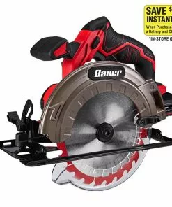 BAUER 20V Cordless 6-1/2 in. Circular Saw - Tool Only -Electrical Tools Shop 63634 W21 1