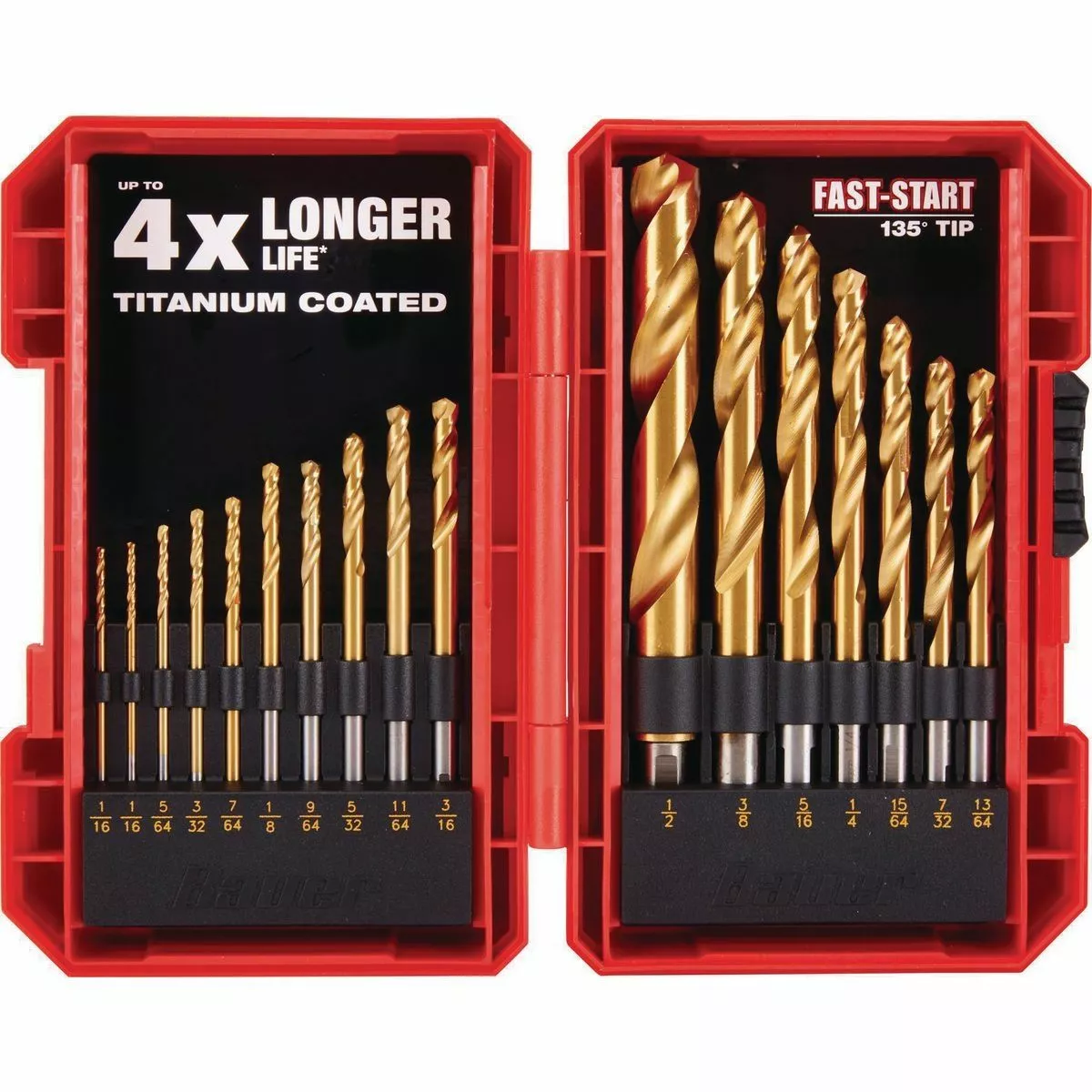 BAUER Titanium Drill Bit Set, 21 Pc. 1 BAUER Titanium Drill Bit Set, 21 Pc.
