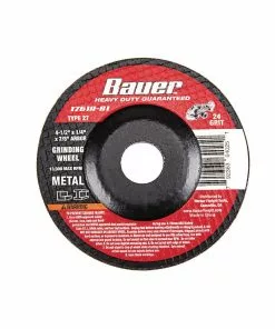 BAUER 4-1/2 in. 24 Grit Metal Grinding Wheel