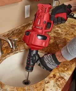 BAUER 23 ft. Auto-Feed Handheld Electric Drain Cleaner -Electrical Tools Shop 64063 W5
