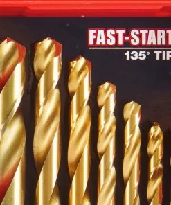 BAUER Titanium Drill Bit Set, 17 Pc. -Electrical Tools Shop 64198 W4