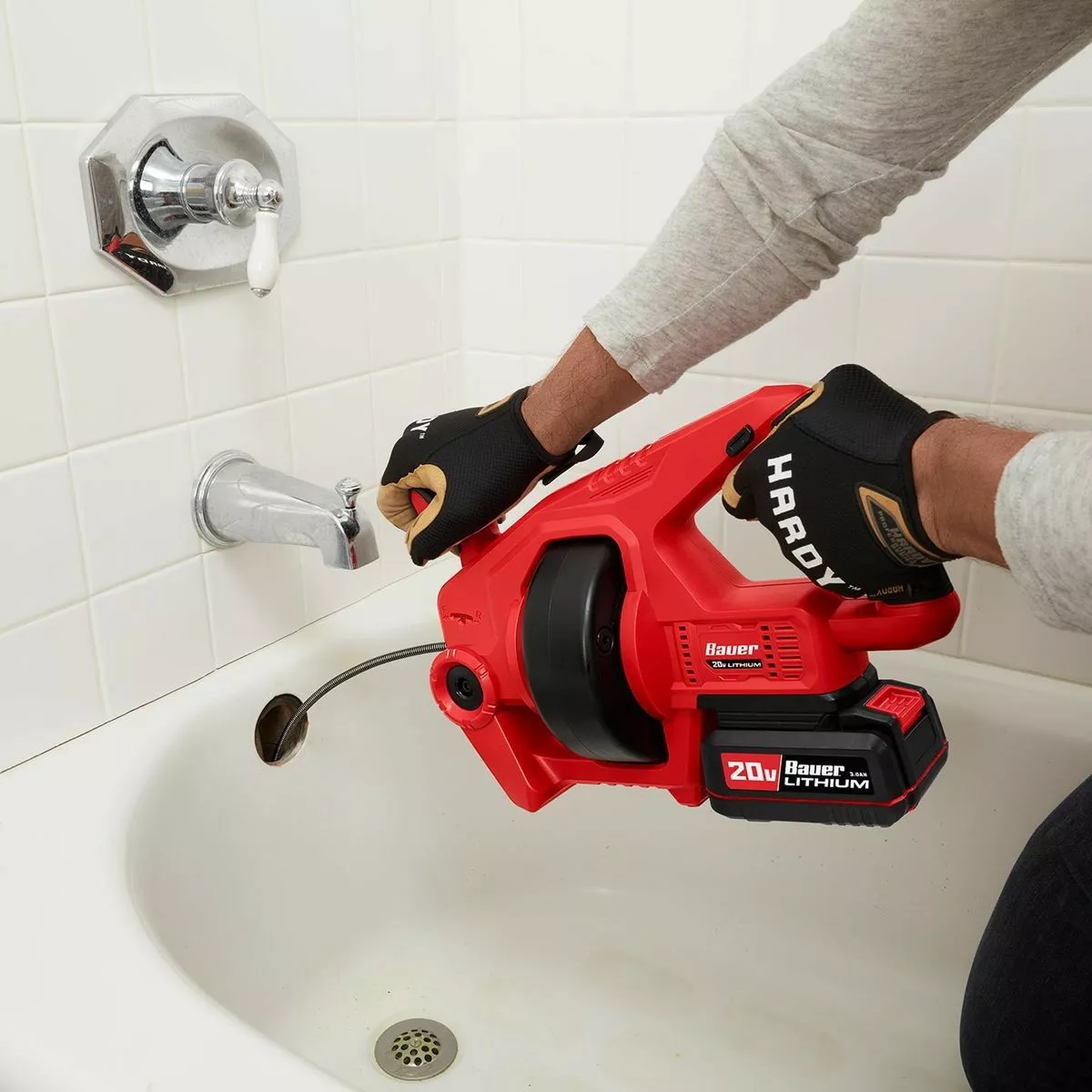 BAUER 20V Cordless Auto-Feed Drain Cleaner - Tool Only 10 BAUER 20V Cordless Auto-Feed Drain Cleaner - Tool Only - Image 10