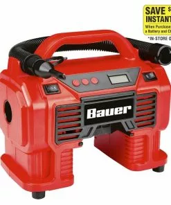 BAUER 20V Cordless Dual Power 0-160 PSI Inflator/Deflator - Tool Only 18 BAUER 20V Cordless Dual Power 0-160 PSI Inflator/Deflator - Tool Only -Electrical Tools Shop 64533 W21