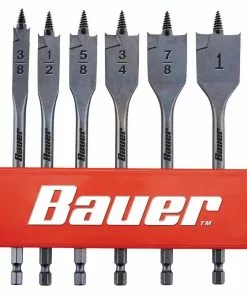 BAUER Spade Bit Set, 6 Pc.