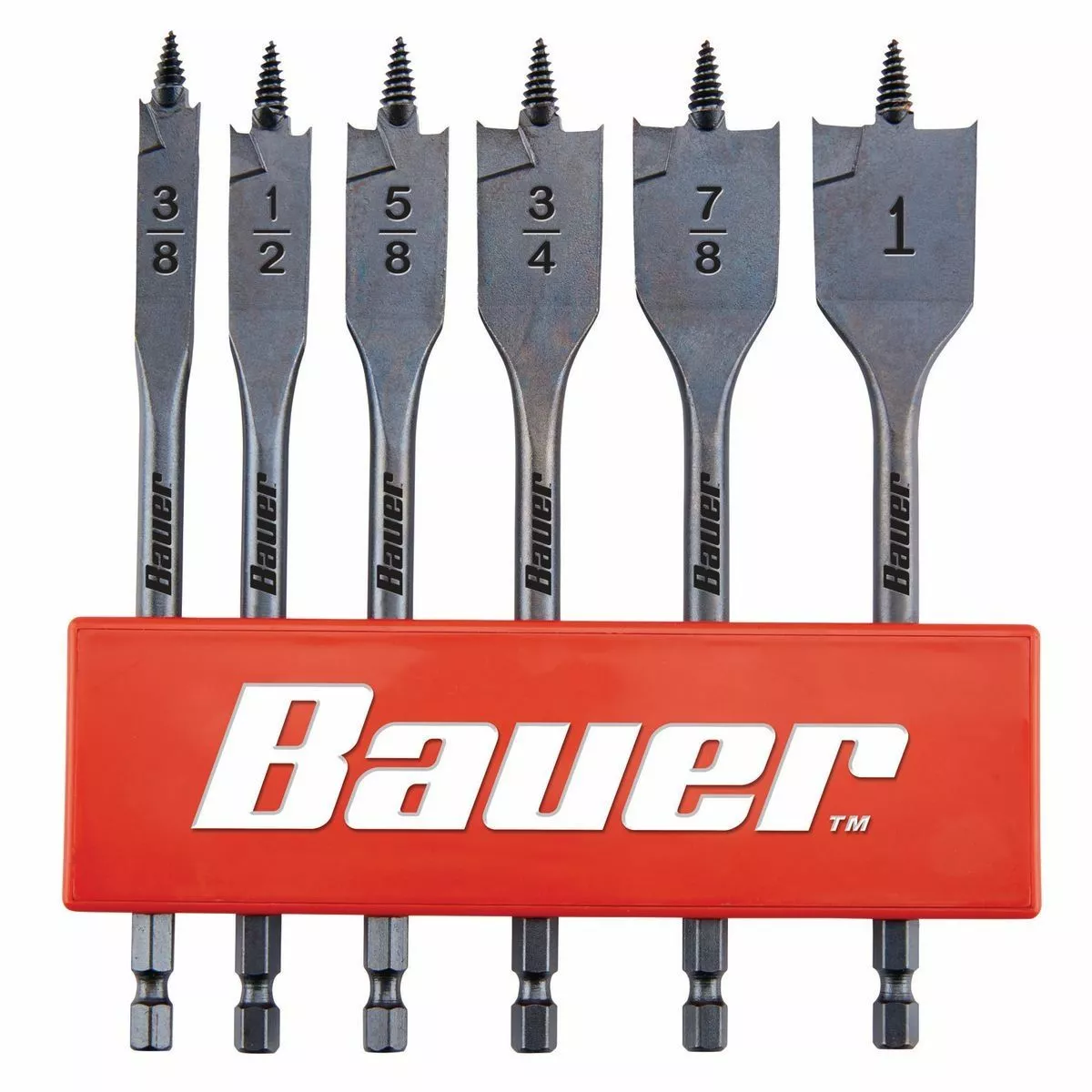 BAUER Spade Bit Set, 6 Pc. 1 BAUER Spade Bit Set, 6 Pc.