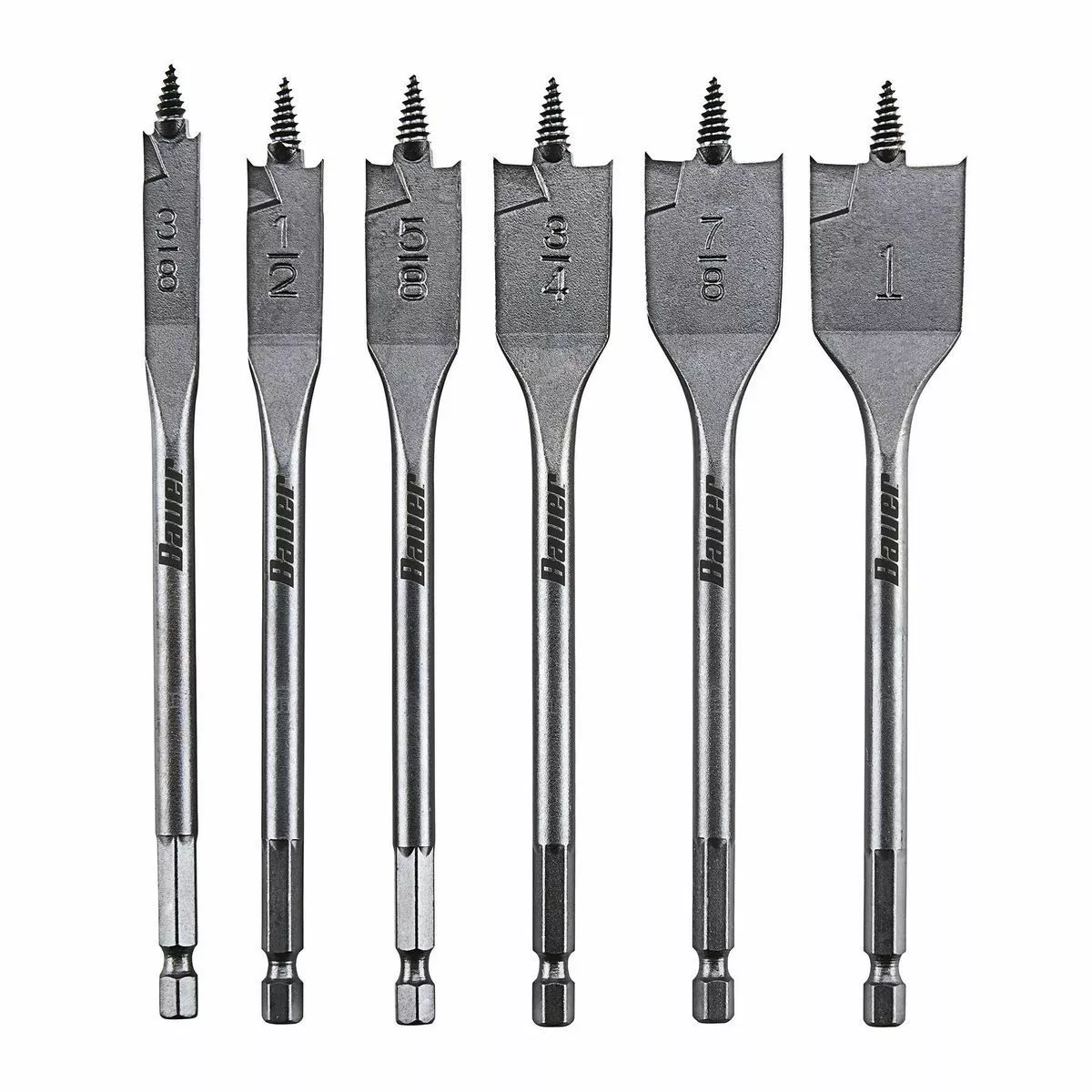 BAUER Spade Bit Set, 6 Pc. 3 BAUER Spade Bit Set, 6 Pc. - Image 3