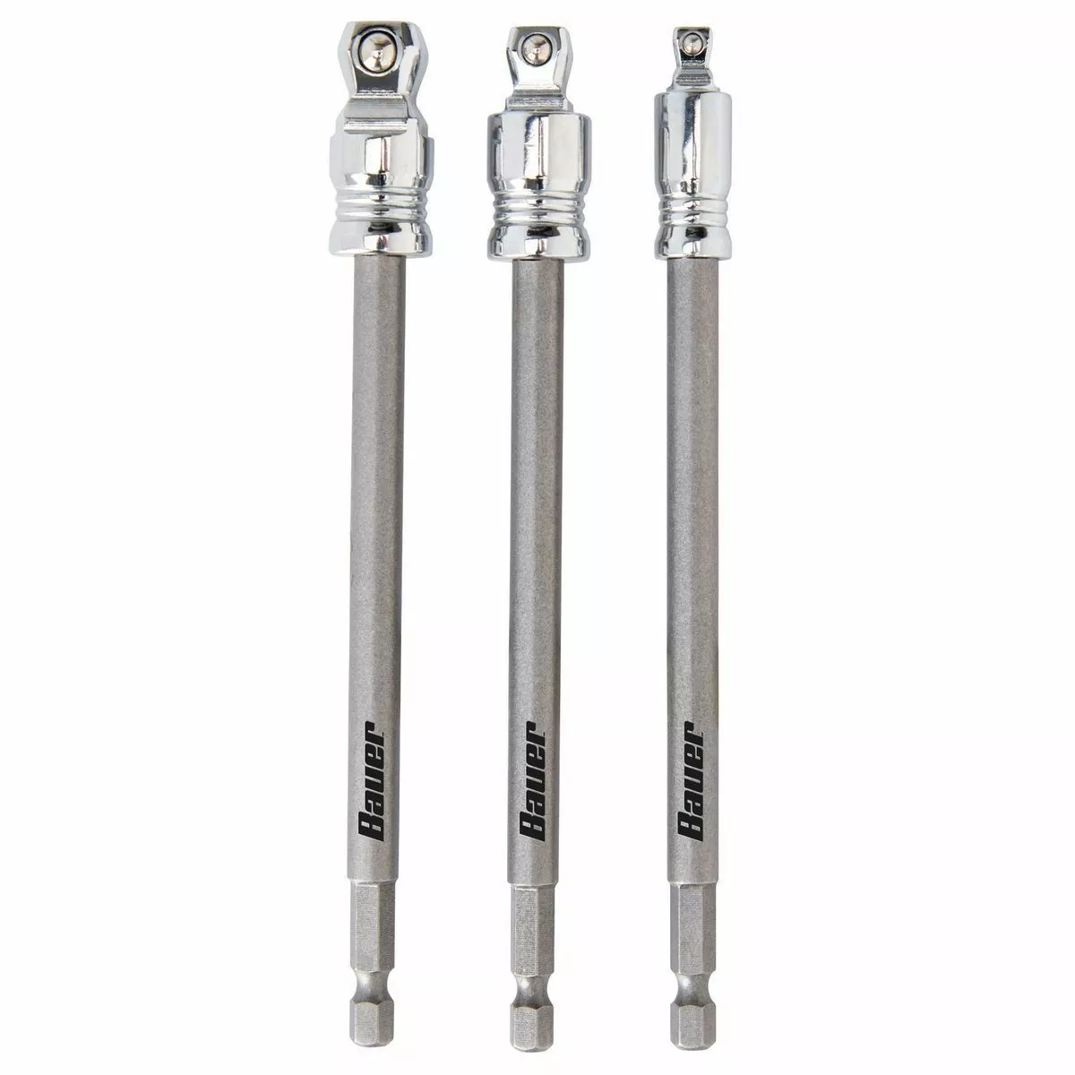 BAUER 6 in. Impact Rated Wobble Socket Adapter Set, 3 Pc. 1 BAUER 6 in. Impact Rated Wobble Socket Adapter Set, 3 Pc.