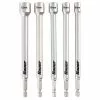 BAUER 5 Pc 6 in. Metric Impact Rated Magnetic Nut Setter Set - 6 in. Long