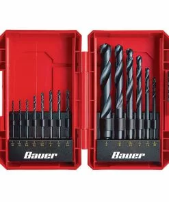 BAUER Black Oxide Drill Bit Set, 14 Pc.