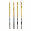 BAUER 1/8 in. Titanium Drill Bit Set, 4 Pc.