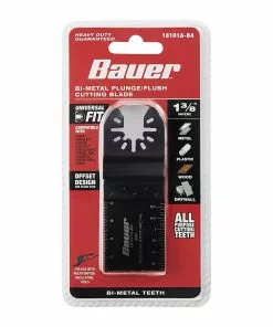 BAUER 1-3/8 in. Bi-Metal Carbon Steel Plunge/Flush Cutting Saw Blade for Oscillating Multi-tools -Electrical Tools Shop 64951 W5