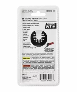 BAUER 1-3/8 in. Bi-Metal Carbon Steel Plunge/Flush Cutting Saw Blade for Oscillating Multi-tools -Electrical Tools Shop 64951 W6