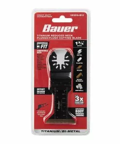 BAUER 1-3/4 in. Bi-Metal Reduced Shank Titanium Plunge/Flush Cutting Blade for Oscillating Multi-tools -Electrical Tools Shop 64964 W5