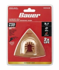 BAUER Carbide Grit Triangular Grinding Rasp for Oscillating Multi-tools -Electrical Tools Shop 64966 W5