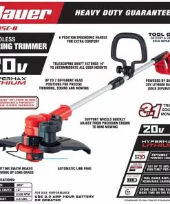 BAUER 20v Lithium-Ion Cordless String Trimmer – Tool Only -Electrical Tools Shop 64995 W2SS